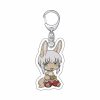 Cute Anime Made In Abyss Keychain Nanachi Riko Reg Figures Cartoon Print Double Sided Acrylic Key 2 - Made In Abyss Merch