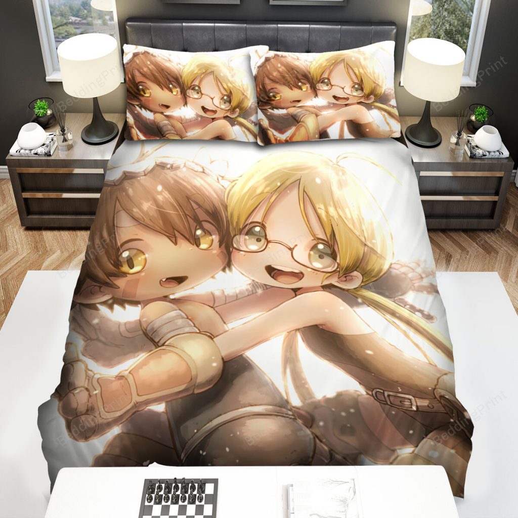 made in abyss reg amp riko happy together bed sheets spread duvet cover bedding sets - Made In Abyss Merch