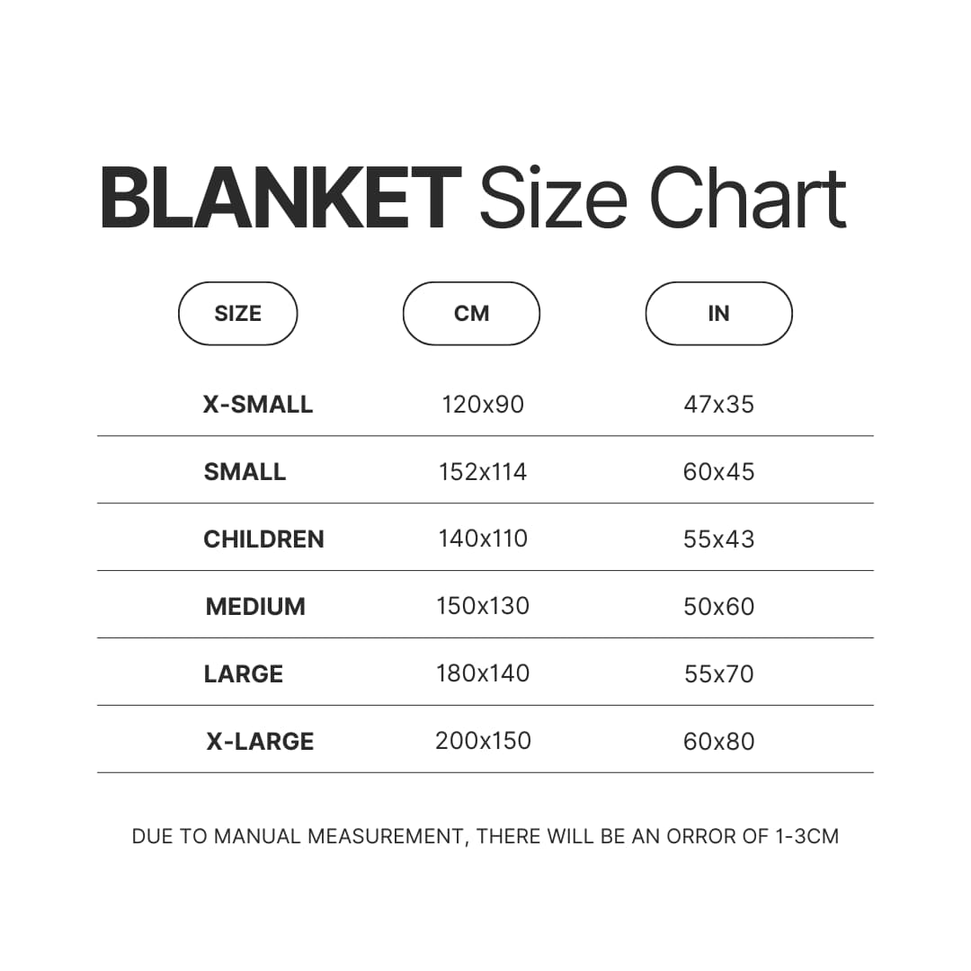 Blanket Size Chart - Made In Abyss Merch