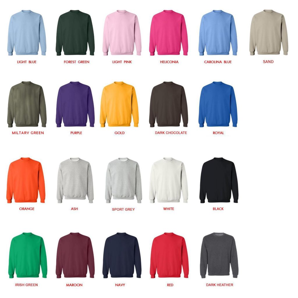 sweatshirt color chart - Made In Abyss Merch