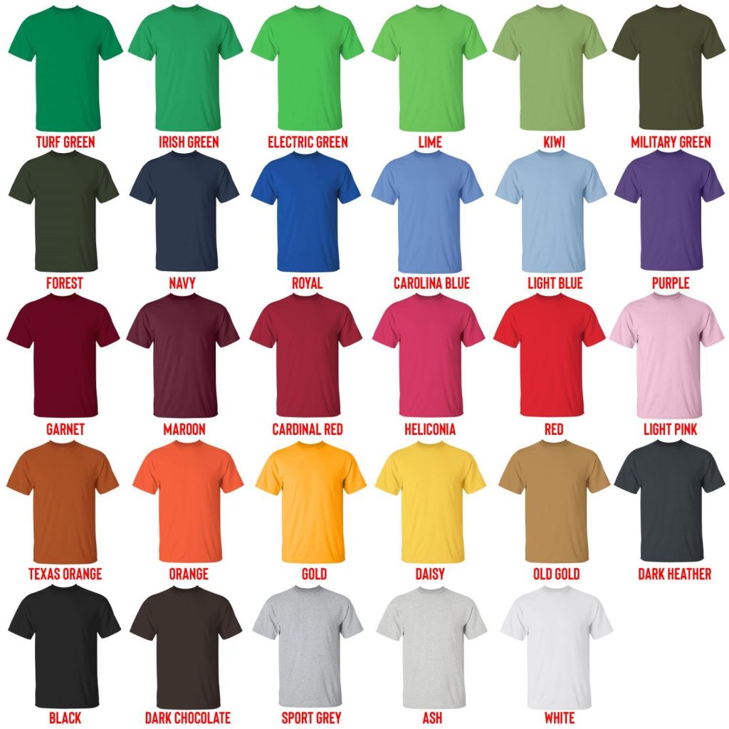 t shirt color chart - Made In Abyss Merch